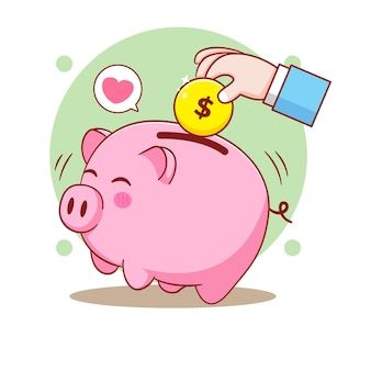 Money Pig, Money Piggy Bank, Money Clipart, Pink Piggy Bank, Emotions Preschool, Saving Coins, Nijirô Murakami, Cute Piggies, Cute Pastel Wallpaper