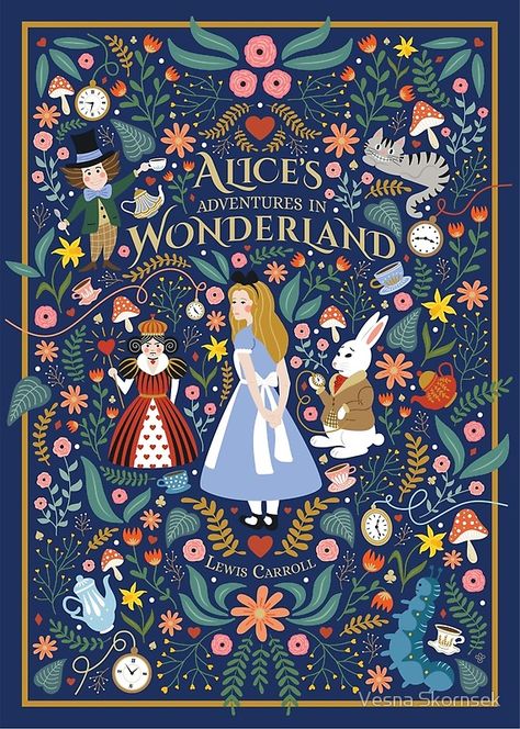 Alice in Wonderland #poster #illustration #art #findyourthing Alice In Wonderland Illustration, Alice In Wonderland Christmas, Girl Illustration Art, Alice In Wonderland Poster, Illustration Design Graphique, Alice In Wonderland Illustrations, Alice's Adventures In Wonderland, Beautiful Book Covers, Illustration Art Drawing