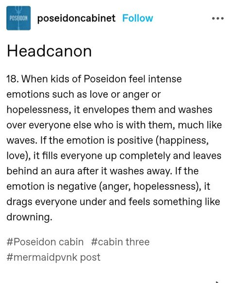 Child Of Poseidon Headcanons, Cabin 3 Headcanons, Poseidon Cabin Headcanons, Poseidon Cabin, Pjo Headcannons, Percy Jackson Cabins, Fantasy Story Ideas, Daughter Of Poseidon, Percy Jackson Head Canon