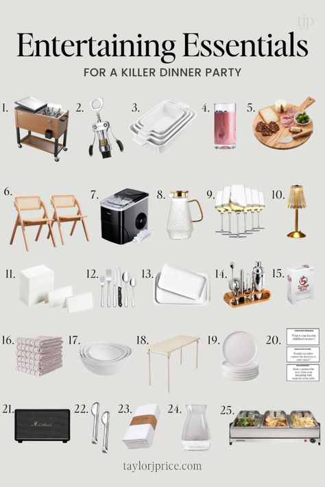 These 25 entertaining essentials are your go-to toolkit to make hosting a breeze for events large and small. Guest Room Baskets, Pink Tablescape, Welcome Basket, Room Checklist, Mothers Day Baskets, Hosting Essentials, Hosting Dinner, Painted Sideboard, Guest Room Decor