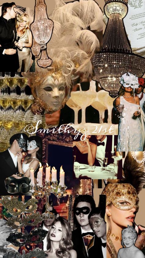 Moodboard Masquerade Ball Theme, Masquerade Ball, Birthday Ideas, Birthday