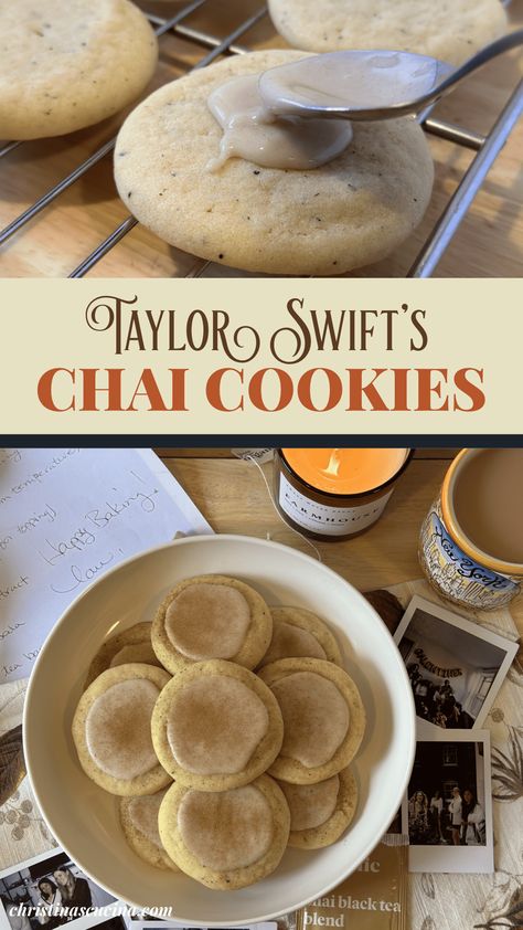 Taylor Swift chai cookies are the perfect balance of fall spices including chai, cinnamon, and vanilla. Oat Cookie Recipes, Taylor Swift Chai Cookies, Chai Cookies Recipe, Chai Cookies, Fall Baking Recipes, Tea Cookies, Fall Spices, Baking Sweets, Fun Baking Recipes