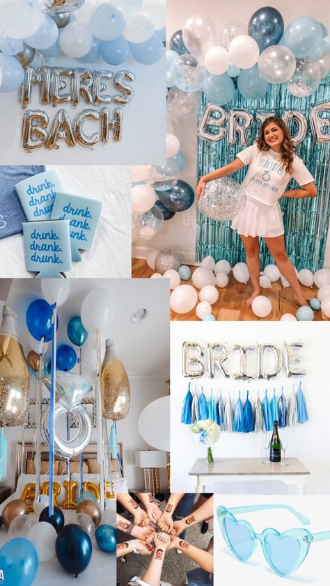 Bachelorette Theme Ideas Beach, Water Themed Bachelorette Party, Something Blue Bachelorette Party Theme, Shore Bachelorette Party, Sea Themed Bachelorette Party, Something Blue Themed Bachelorette, Lake Bachelorette Decor, Ocean Themed Bachelorette Party, Last Toast On The Coast Bachelorette Theme