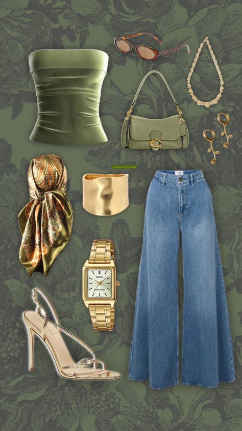 my style has a lottt of variations and I love it #gold #green #dressy #casio Earthy Outfits, Outfit Inspo Casual, Everyday Fashion Outfits, Looks Street Style, Classy Casual Outfits, Fashion Mistakes, Modest Fashion Outfits, Dressy Outfits, 10 Pounds