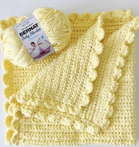 Crochet Spring Scallop Baby Playmat (Free Pattern) Daisy Farm Crafts, Baby Playmat, Daisy Farm, Farm Craft, Bernat Baby Blanket, Crochet Spring, Yellow Crochet, Farm Crafts, Crochet Tops Free Patterns