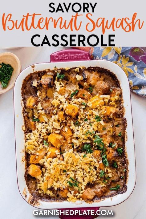 Thanksgiving Meat, Savory Holiday Recipes, Savory Butternut Squash, Butternut Squash Casserole, Plate Recipes, Squash Casserole Recipes, Fall Meals, Squash Casserole, Alton Brown