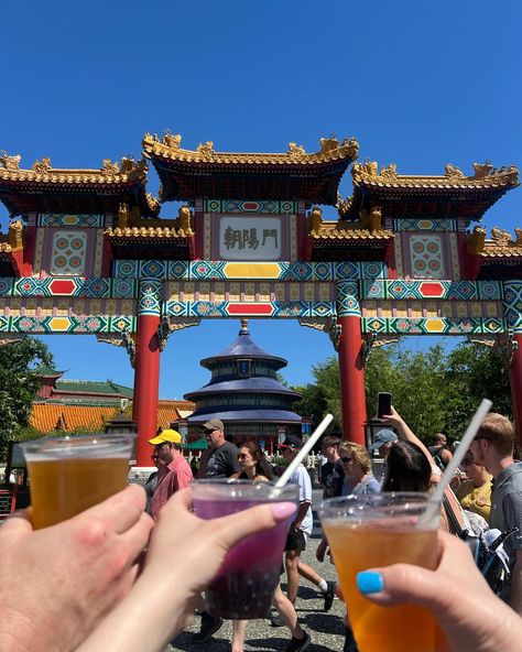 When I went drinking around the world at Epcot 🍹 This stop was China 🇨🇳 Drink Around The World Epcot, Epcot Aesthetic, Drinking Around The World Epcot, Epcot Picture Ideas, Epcot Drinking Around The World, Disney World Epcot, Drinking Around The World, Twin Birthday, Disney Birthday