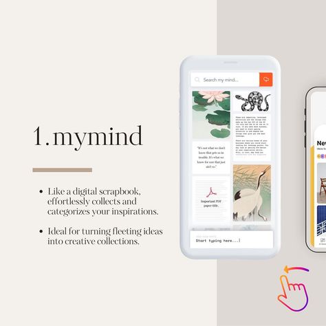 Cozying up with your creative vibe and looking for your next digital muse? ✨📱 For all the Pinterest queens out there, I’ve got a trio of apps that’ll take your pinning passion to the next level! 🌸 1️⃣ Dive into mymind, your personal curation tool that sorts your sparks of inspiration as neatly as your favorite Pinterest boards. 2️⃣ With Collect by WeTransfer, create moodboards that are as eclectic and beautiful as your wildest creative dreams. 3️⃣ And, let Walling be your canvas for brainstor... Apps For Creativity, Apps Like Pinterest, Cool Apps To Download, Aesthetic Apps, Suggested App, Creative Apps, Study Apps, Daily Hacks, Ipad Essentials