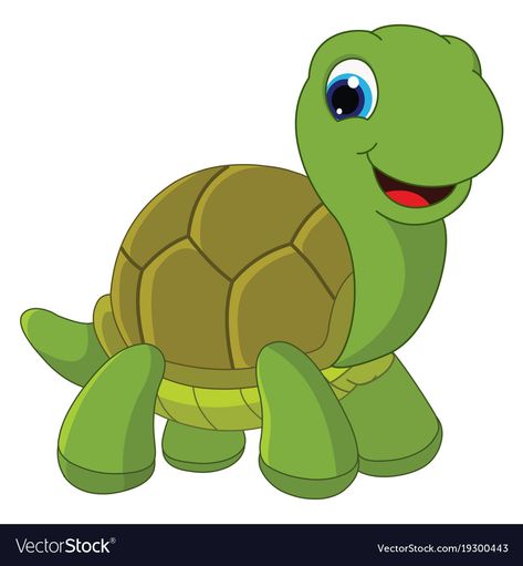 Cute Turtle Cartoon, Turtle Vector, Happy Turtle, Easy Animal Drawings, Cartoon Turtle, Baby Animal Drawings, Turtle Drawing, Cha Bar, Graphic Illustrations