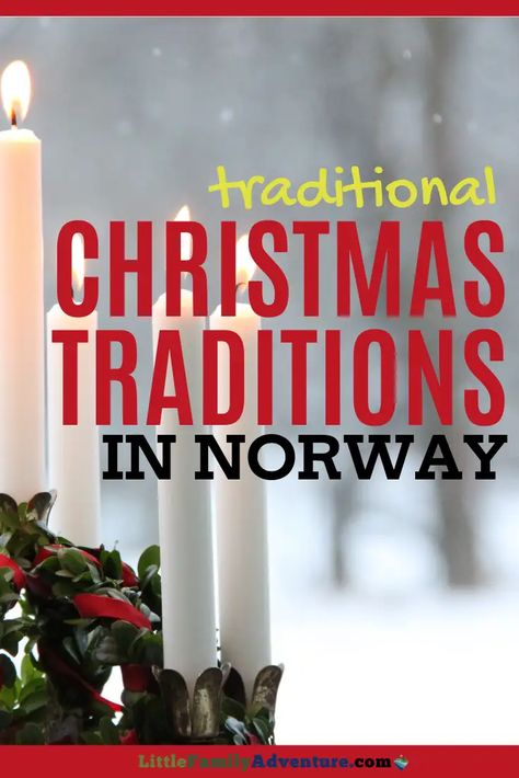 Norway has some unique holiday traditions. Here we share a look at traditional Cristmas events, foods, crafts, and more. Now you can celebrate internationally from home with these ideas. Diy Norwegian Christmas Decorations, Norway Christmas Traditions, Norway Christmas Decorations, Norwegian Christmas Traditions, Norway Crafts, Norwegian Christmas Decorations, Christmas In Norway, Ornament Tradition, Swedish Christmas Traditions