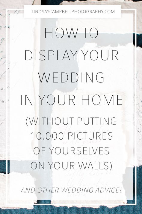 Wedding Picture Display Ideas At Home, Wedding Photo Wall Bedroom, Styling Wedding Photos On Wall, Wedding Pictures Display Above Bed, Wedding Framed Photos, Wedding Pictures Wall Decor, Couple Wall Pictures Photo Displays, Wedding Display Home, Decorate With Wedding Photos