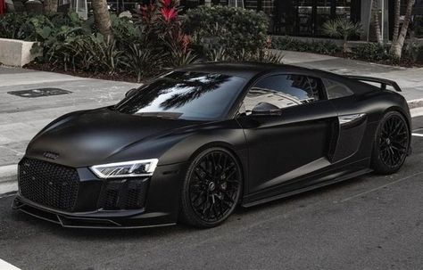 Blacked Out Audi R8, Black Audi R8 Aesthetic, Audi R8 V10 Wallpapers, Audi R8 V10 Plus Wallpaper, Audi R8 Aesthetic, Audi R8 Matte Black, Black Audi R8, Audi R8 Black, Audi R8 Sport