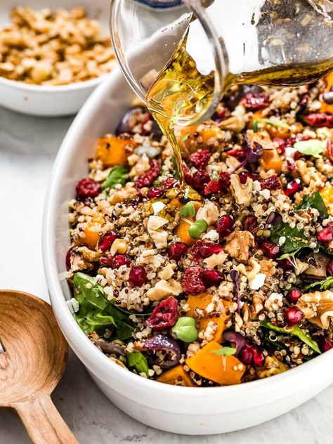 10+ Best Quinoa Salad Recipes Thanksgiving Quinoa, Squash Quinoa Salad, Best Quinoa Salad Recipes, Fall Quinoa Salad, Fall Quinoa, Butternut Squash Quinoa Salad, Cranberry Quinoa Salad, Squash Quinoa, Salad With Cranberries