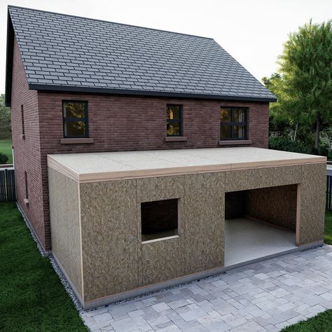 Lean To Garden Room Extensions, Diy House Extension, Extension Roof, Timber Extension Ideas, Roof Materials, Timber Extension, Bifold Extension, Steel Frame Extension, Timber Lean To Extension