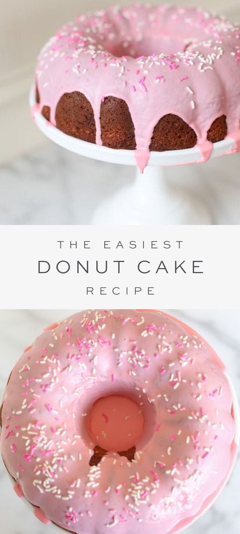 Breakfast Birthday Cake Ideas, Breakfast Birthday Cake, Birthday Cake Donut, Donut Birthday Cake, Kitchen Aide, Best Easy Dessert Recipes, Giant Donut, Breakfast Birthday, Easy Donuts