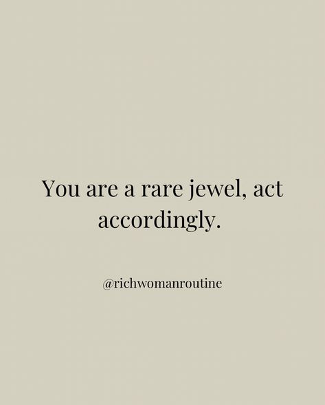 I’m so unique, you won’t find me again ✨ The RWR High Value Bundle is coming SOON! 🥂✨ Learn to elevate your thoughts and your reality to live your best life! ✨ Follow this account, it’s worth it!💸 @richwomanroutine #richwomanroutine #wealthwoman #richwoman #rarejewel #softlife Woman Value Quote, Standard Quotes Woman, The Woman Im Becoming Quotes, Female Lead Relationship Quotes, Well Kept Woman, Romanticizing Quotes, Know Your Worth Quotes Woman, Boss Woman Quotes, High Value Woman Quotes