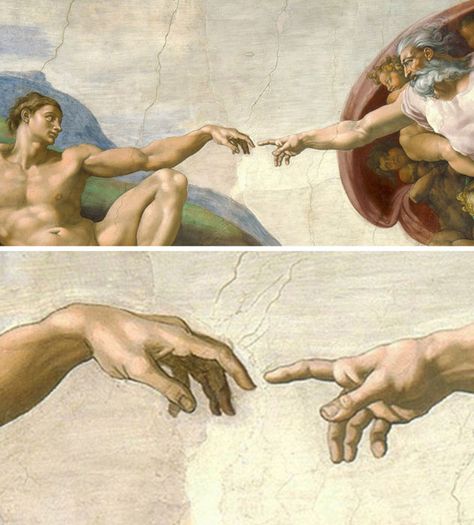 Painting by Michelangelo Famous Art Paintings, Greek Paintings, Istoria Artei, The Creation Of Adam, Greek Mythology Art, Rule Of Thirds, Mythology Art, Classic Paintings, Greek Art