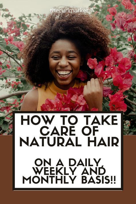 Daily Hair Care Routine For Natural Hair, Daily Hair Routine For Natural Hair, Caring For Natural Black Hair, How To Care For 4c Natural Hair, Daily Moisturizer For Natural Hair 4c, How To Maintain Natural Hair, African Hair Care Routine, How To Take Care Of Natural Curly Hair, Black Hair Care Tips