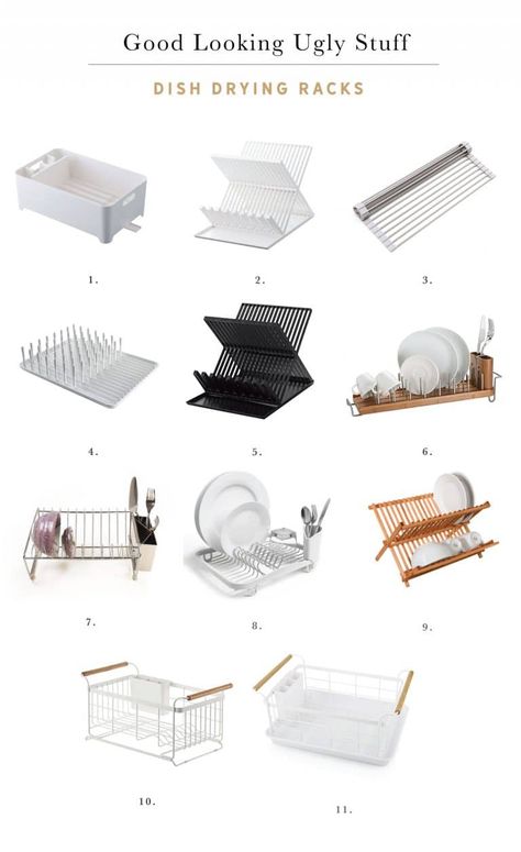 Good Looking Ugly Stuff: Dish Drying Racks, Plungers and Toilet Brushes - Chris Loves Julia Pretty Dish Drying Rack, Dry Dishes Rack Ideas, Johnson House, Drying Rack Kitchen, Dish Drying Rack, Drying Racks, Cottage Inspiration, Plungers, Chris Loves Julia