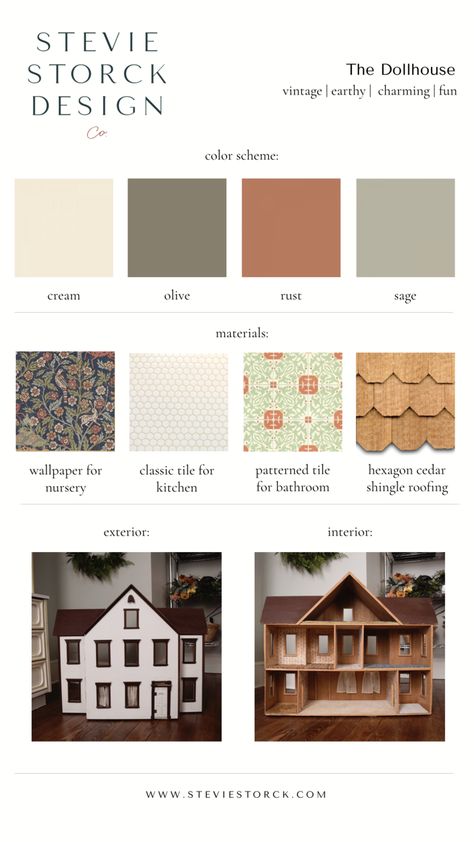 Dollhouse Color Schemes, Ikea House, Room Box Miniatures, Dollhouse Design, Dollhouse Living Room, Faux Tiles, Classic Tile, Living/dining Room, Cedar Shingles