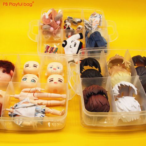 Playful bag DIY nendoroid storage box Transparent three layer figure parts box Action figure storage euqipment HG55|Action Figures| - AliExpress Diy Nendoroid, Action Figure Storage, Doll Storage, Nendoroid Anime, Bag Diy, Three Layer, Toy Figures, Kids Backpacks, Action Figures Toys