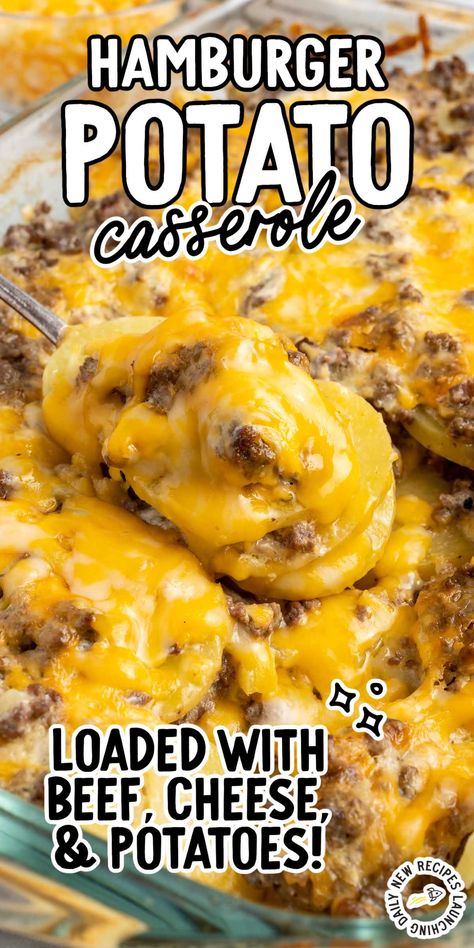 Ground Beef Potato Casserole, Beef Potato Casserole, Meat And Potatoes Recipes, Hamburger Potato Casserole, Hotdish Recipes, Hamburger Casseroles Recipes, Hamburger Dishes, Ground Beef Casserole Recipes, Ground Beef And Potatoes