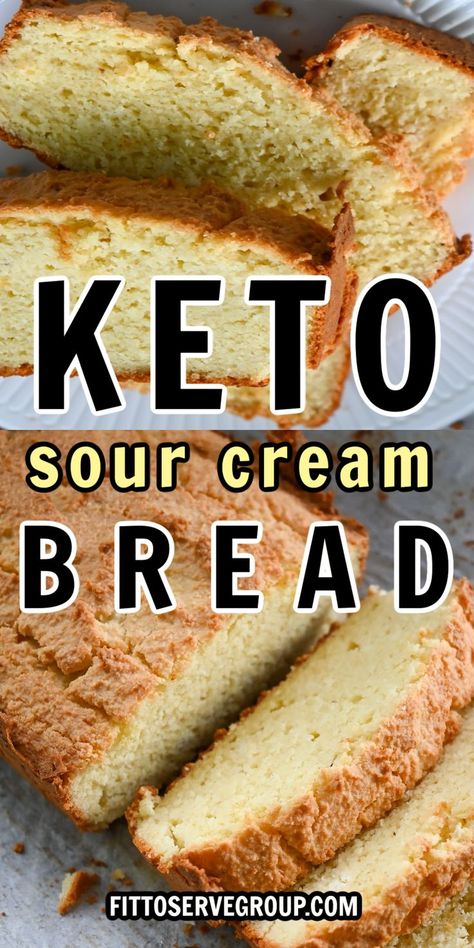 This keto sour cream bread makes a great moist keto-friendly quick white bread. It's a simple recipe that is sure to become a staple for anyone looking for sour cream-based keto bread. What's great about this recipe is that it uses basic ingredients found in most keto baking pantries. This makes this sour cream keto bread not only delicious but super easy to make. gluten-free bread| grain-free bread| keto-friendly bread recipe Sour Cream Bread, Cream Bread Recipe, Keto Brood, Keto Friendly Bread, Cream Bread, Grain Free Bread, Best Keto Bread, Keto Baking, Lowest Carb Bread Recipe