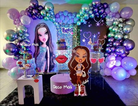 Bratz Party Decorations, Bratz Birthday Party Ideas, Bratz Accessories, Bratz Birthday, Bratz Party, Birthday Sleepover Ideas, 21st Bday Ideas, Black Bratz Doll, Birthday Party Theme Decorations