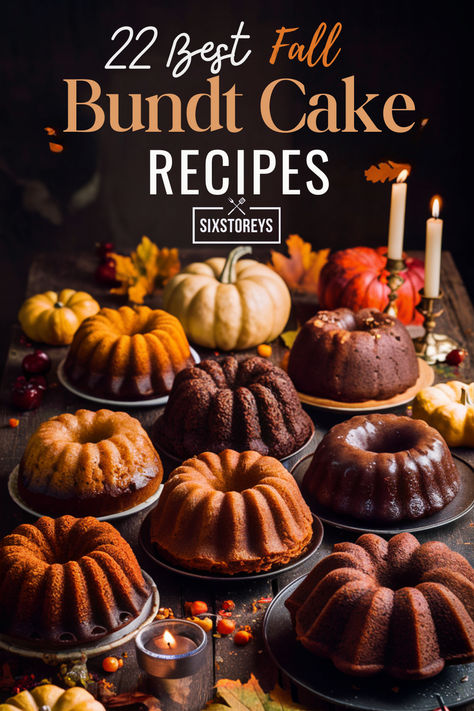 22 Best Fall Bundt Cake Recipes Mini Bundt Cakes For Fall, Best Fall Bundt Cake Recipes, Easy Halloween Bundt Cake, Bundt Cake Recipes Almond, Blackberry Bundt Cake Recipe, Amazing Bundt Cake Recipes, Thanksgiving Desserts Bundt Cake, Bundt Cake Recipes Thanksgiving, Bundt Cake Pumpkin Shape