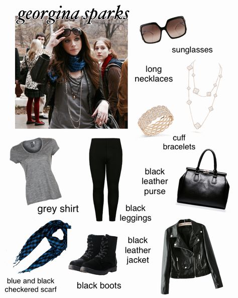 Georgina Sparks Outfits, Georgina Sparks Aesthetic, Georgina Sparks, Gossip Girl Outfits, Checkered Scarf, Michelle Trachtenberg, Famous Outfits, Diy Halloween Costumes Easy, Autumn Fits