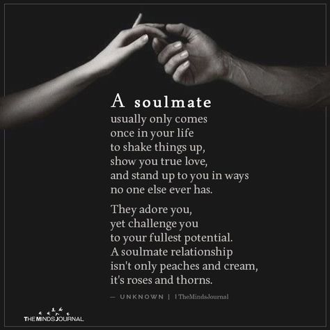 A soulmate Usually Only Comes https://themindsjournal.com/a-soulmate-usually-only-comes/ Soulmate Quotes For Him, Love Quotes For Him Boyfriend, True Love Qoutes, Soulmate Love Quotes, Qoutes About Love, Soulmate Quotes, Beautiful Love Quotes, True Love Quotes, Anniversary Quotes