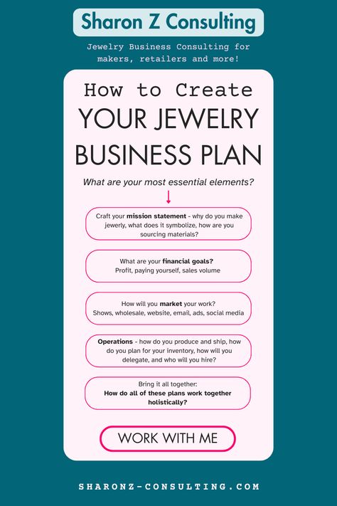 Business planning for your jewelry line is an absolutely vital skill to build. Your jewelry deserves to be seen and sold, and you'll need a robust and thoughtful plan to get you started.  With everything from pricing strategies and formulas to finance management included, you could have your best roadmap to success with a fleshed out jewelry business plan. Work with me on a plan for your business to thrive! Successful Jewelry Business, Pricing Strategies, Small Business Consulting, Finance Management, Price Strategy, Business Consulting, Work With Me, Make A Plan, Discovery Call