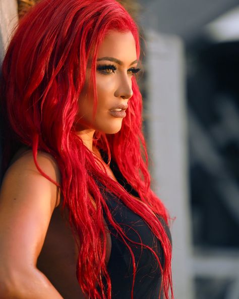 Eva Marie Natalie Eva Marie, Natalie Marie, Ring Name, Heavy Metal Girl, Red Hair Inspo, Eva Marie, Punk Hair, Metal Girl, My Bestie