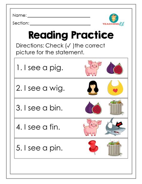 Short I Cvc Worksheets, Short I Worksheets Kindergarten, Reading Materials For Grade 1, Cvc Sentences For Kindergarten, Cvc Sentences, Read Kindergarten, Cvc Worksheets Kindergarten, Learn To Read Kindergarten, Reading Practice Worksheets