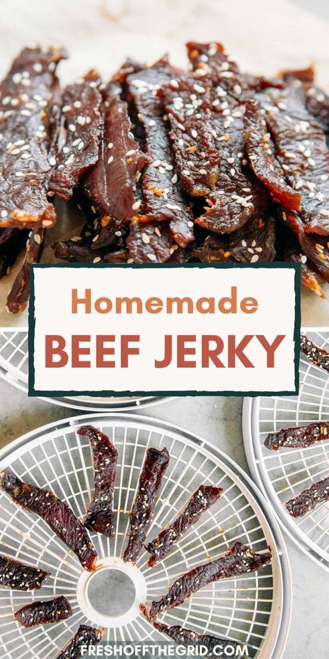 Homemade Teriyaki Beef Jerky, Beef Jerky Dehydrator, Beef Jerky Recipe Dehydrator, Homemade Beef Jerky Recipe, Jerky Recipes Dehydrator, Dehydrator Recipes Fruit, Jerkey Recipes, Teriyaki Beef Jerky, Homemade Beef Jerky