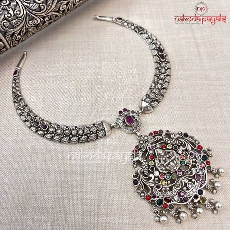 Silver Necklace's – Page 4 – Nakoda Payals Nakoda Payals, Gold Jewelry Simple Necklace, Jewellery Indian, Silver Jewellery Indian, Silver Ornaments, Gold Jewelry Simple, Jewelry Simple, Silver Jewels, Oxidised Jewellery