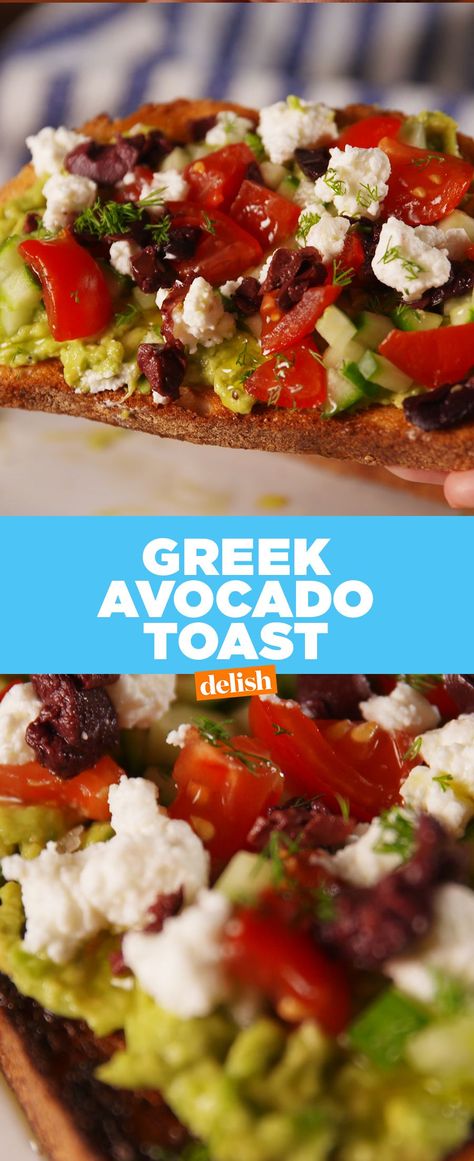 Greek Toast, Avocado Dessert, Avocado Health Benefits, Avocado Toast Recipe, Poached Egg, Dinner Appetizers, Avocado Recipes, Toast Recipes, Greek Recipes