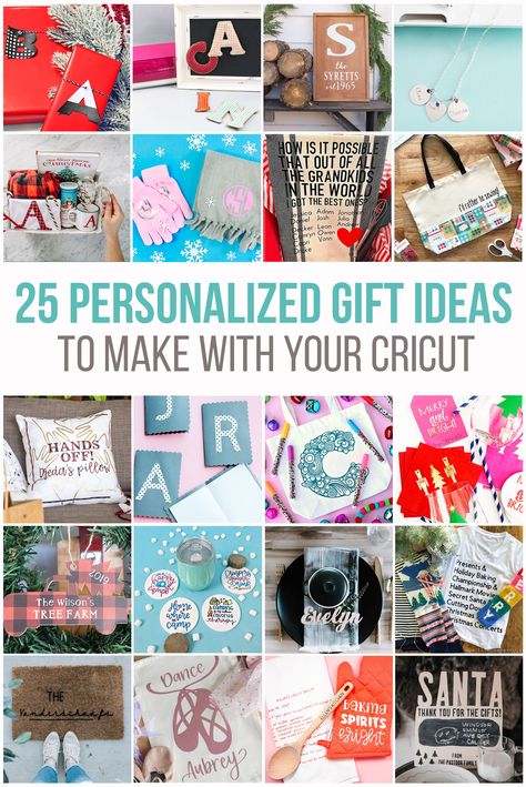 25 Personalized DIY Gift Ideas with Cricut | The DIY Mommy Grandma Cricut, Gifts Pictures, Gifts Zazzle, Mommy Diy, Diy Gifts Cheap, Cricut Gifts, Aesthetic Paper, Gifts Aesthetic, Diy Mommy