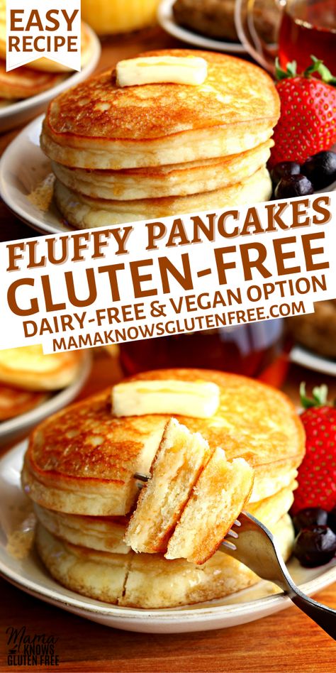 Gluten Free Pancakes Easy, Dairy Free Recipes Dinner, Cookies Gluten Free, Dairy Free Breakfasts, Egg Free Recipes, Gluten Free Recipes For Breakfast, Gluten Free Pancakes, Homemade Gluten Free, Gluten Free Recipes For Dinner