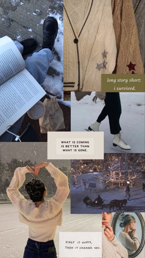 Season Wallpapers Aesthetic, Winter Inspired Wallpaper, Winter Asthetics Wallpaper, Aesthetic Iphone Collage Wallpaper, Winter Girl Aesthetic Wallpaper, Aesthetic Wallpaper For Winter, Winter Vibe Wallpaper, Winter Motivation Wallpaper, Coquette Winter Aesthetic Wallpaper