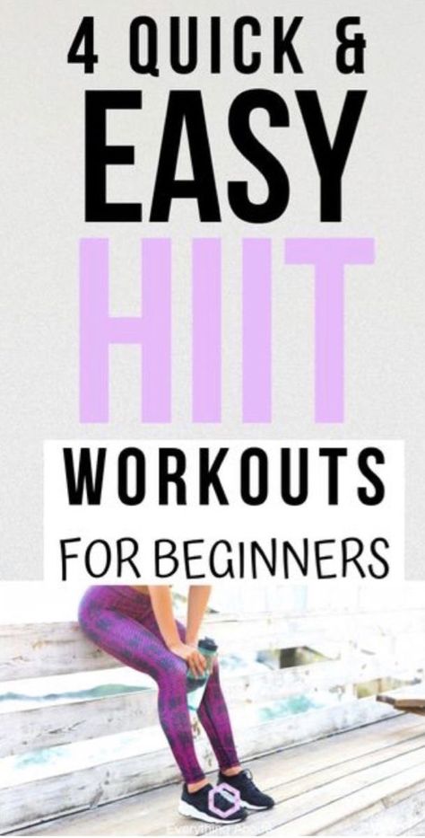 Quick Easy Workouts, Hit Workouts, Hiit Workouts Fat Burning, Easy Workouts For Beginners, Beginners Cardio, Workouts For Beginners, Hiit Workouts For Beginners, Hiit Program, Hiit Workout At Home