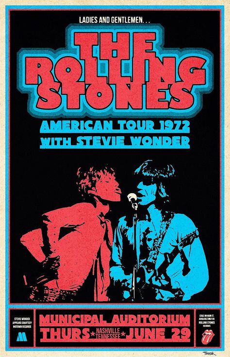 Rolling Stones 1972 Nashville Rolling Stones Poster, Rolling Stones Concert, Rolling Stones Tour, Vintage Concert Posters, Music Concert Posters, Rock Band Posters, Vintage Music Posters, Rock Vintage, Tour Poster