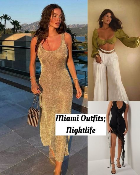 27 Ideas For What To Wear in Miami - ljanestyle Miami Evening Outfit, Miami Outfit Inspiration, Miami Outfit Inspo Women, Miami Nights Outfit, Miami Night Club Outfits, Night Out Miami Outfit, Miami January Outfit, Miami Nye Outfit, Liv Miami Nightclub Outfit