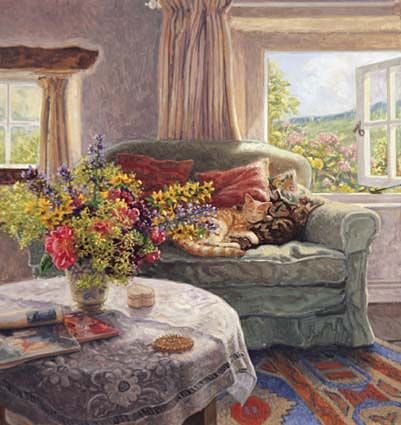 images of stephen darbishire art | Summer Paintings by Stephen Darbishire, contemporary British artists ... Stephen Darbishire, Interior Paintings, Summer Painting, Country Interior, Interior Painting, Cottage Art, Interior Paint Colors, Wow Art, Painting Bathroom