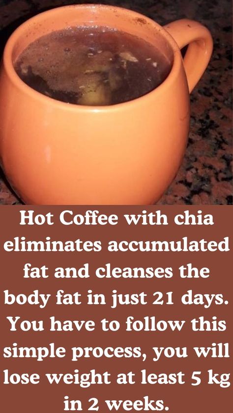 Achieve quick weight loss by using chia coffee! Lose 7 pounds in 10 days with this fat-burning drink that cleanses your body and melts away fat. This simple yet powerful method is your key to feeling lighter and healthier in no time. Don’t miss out – click to learn how to lose weight fast! Chia Coffee, Coffee Diet, Chia Recipe, Fat Burning Tea, Chia Seed Recipes, Natural Detox Drinks, Belly Fat Drinks, Fat Loss Drinks, Fat Burner Drinks