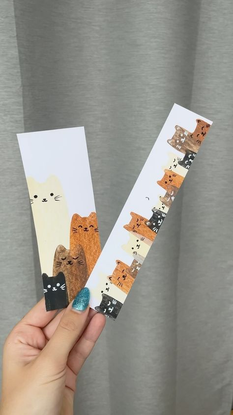 Kira Goode | Making some cat bookmarks 🐈‍⬛🐈📕📓 #crafts #booktok #bookmark #painting #cats #acotar | Instagram Acotar Instagram, Bookmark Painting, Painting Cats, Homemade Bookmarks, Free Printable Bookmarks, Handmade Bookmarks Diy, Christmas Bookmarks, Bookmarks For Books, Creative Bookmarks