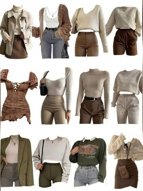 Tinted (Soft Light) Autumn outfits Muted Autumn Color Palette Outfits, Types Of Clothes, Academia Aesthetic Outfit, Capsule Wardrobe Casual, Stile Casual Chic, Drawing Tattoo, Fashion Capsule Wardrobe, Painting Photography, Europe Outfits