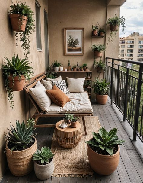 Cozy Balcony Design, Cozy Terrace, Cozy Balcony, Balkon Decor, Terrace Decor, Cozy Patio, Patio Inspiration, Apartment Patio, Casa Vintage