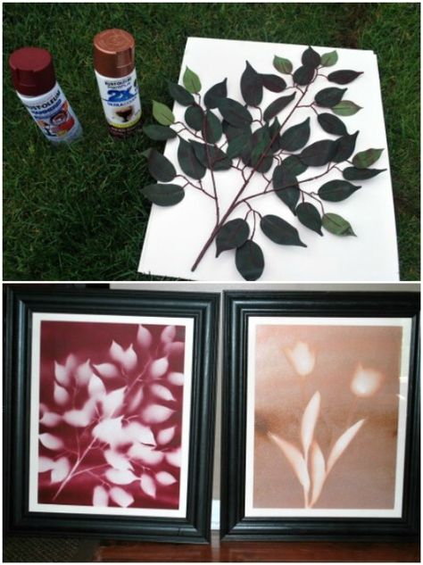 DIY Flower Art Spray Paint Projects, Diy Spray Paint, Diy Flores, Diy Sprays, Dekor Diy, Wine Bottle Diy Crafts, Mason Jar Crafts Diy, Spray Paint Art, Paint Projects