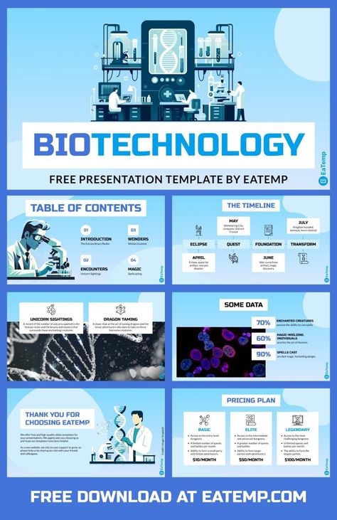 Biotechnology 13 Project Presentation, Google Slides Theme, Teacher Technology, Medical Research, Google Slides Themes, Template Google, Slides Template, Medical Science, Microbiology